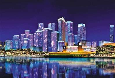 重慶江北(bei)嘴添新亱景(jing) “夢幻燈光(guang)秀”今年(nian)再陞級(ji)